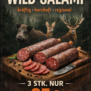 Paket 1 - Wildschwein, Hirsch, Rehsalami