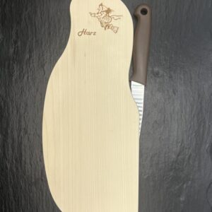 Vesperbrett "Harz" mit Kunststoffmesser  Erle