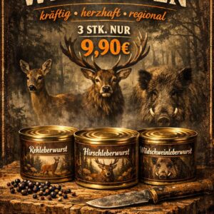 Jägertrio – Wildleberwurst im 3er-Pack