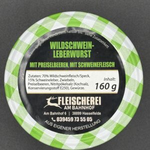 Wildschweinleberwusrt  mit Preiselbeeren