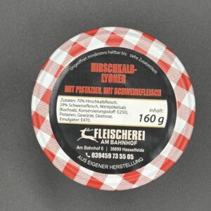 Hirschkalblyoner mit Pistazien